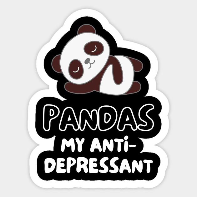 Panda Depression Anxiety Quote Shirt Cute Foodie Shirt Laugh Joke Food Hungry Snack Gift Sarcastic Happy Fun Introvert Awkward Geek Hipster Silly Inspirational Motivational Birthday Present Sticker by EpsilonEridani